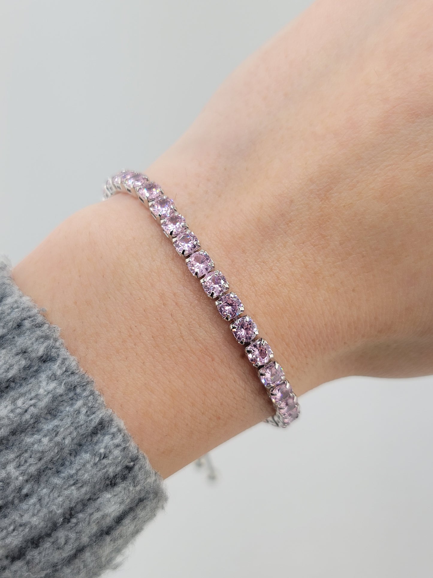 Adjustable Pink CZ Bracelets