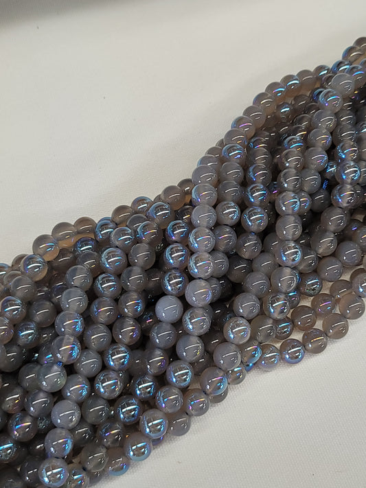 Grey Agate AB Beads