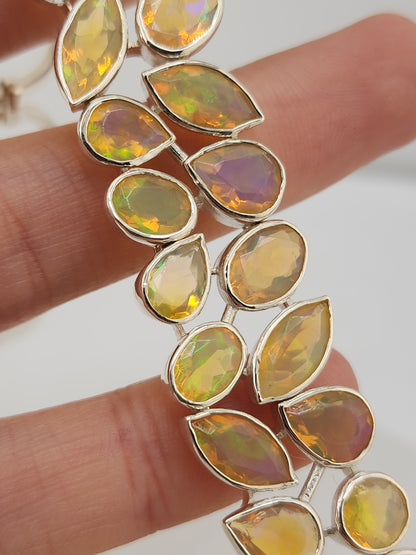 S.S. Double Row 'AAA' Opal Bracelet.