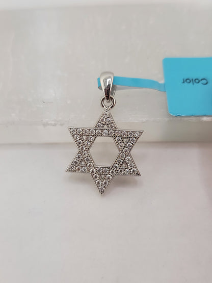 S.S. Moissanite Star of David Pendants
