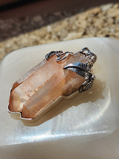 S.S. Shlomo Tangerine Quartz Pendant