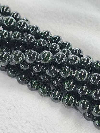 Green Goldstone Beads