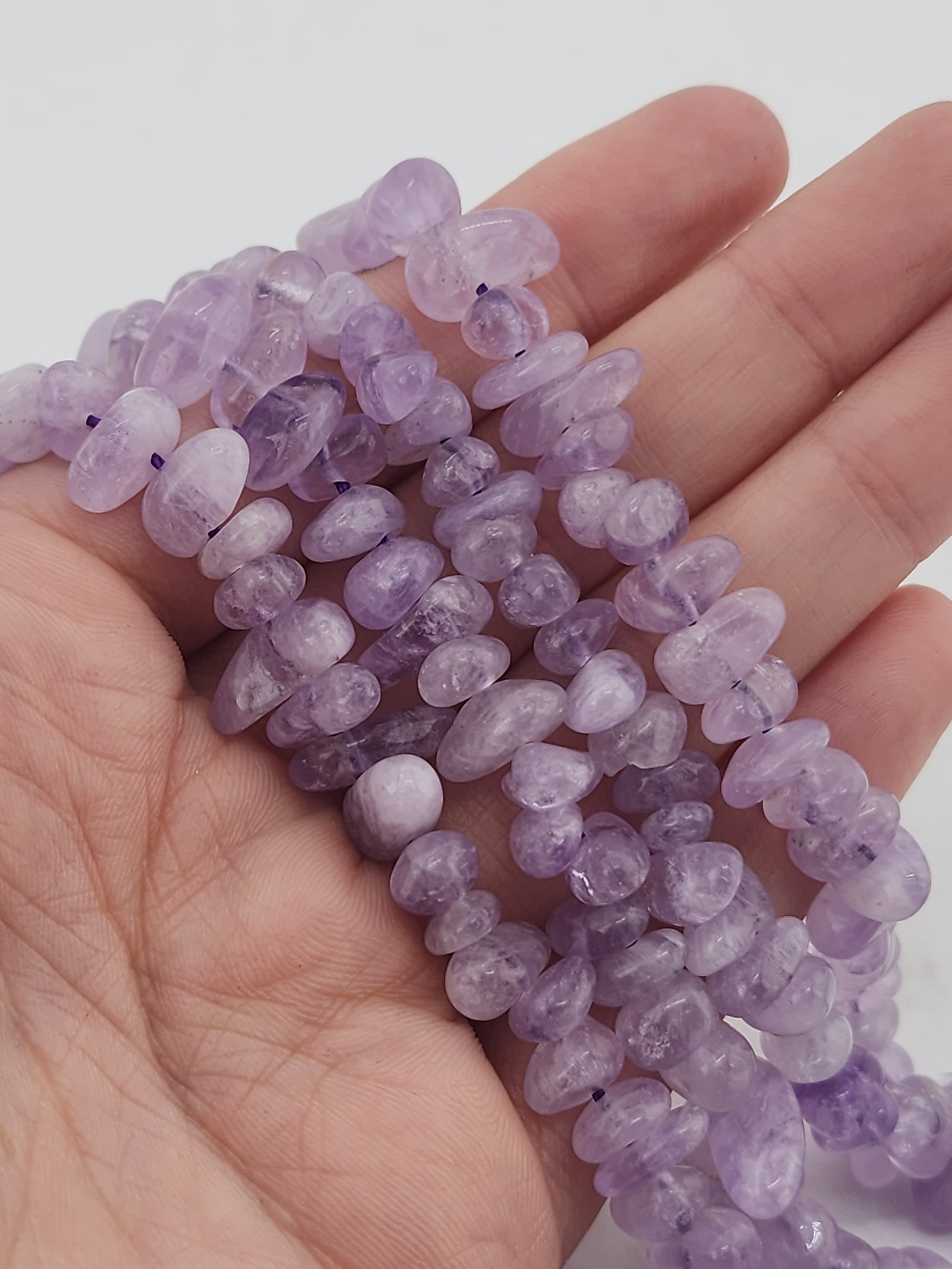 Crafting supplies such as amethyst chip beads available at wholesale and retail prices, only at our crystal shop in San Diego