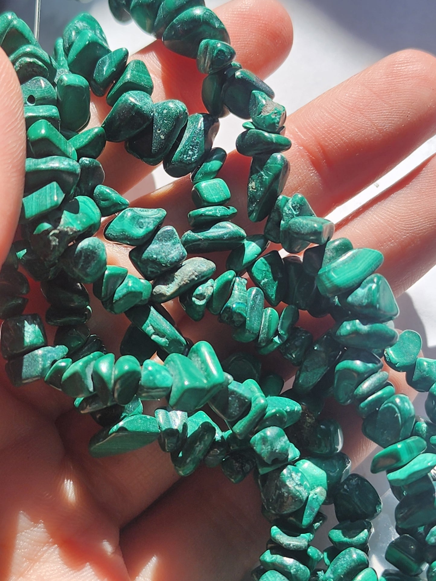 Malachite Chip Beads