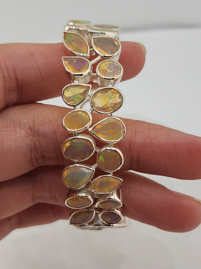 S.S. Double Row 'AAA' Opal Bracelet.