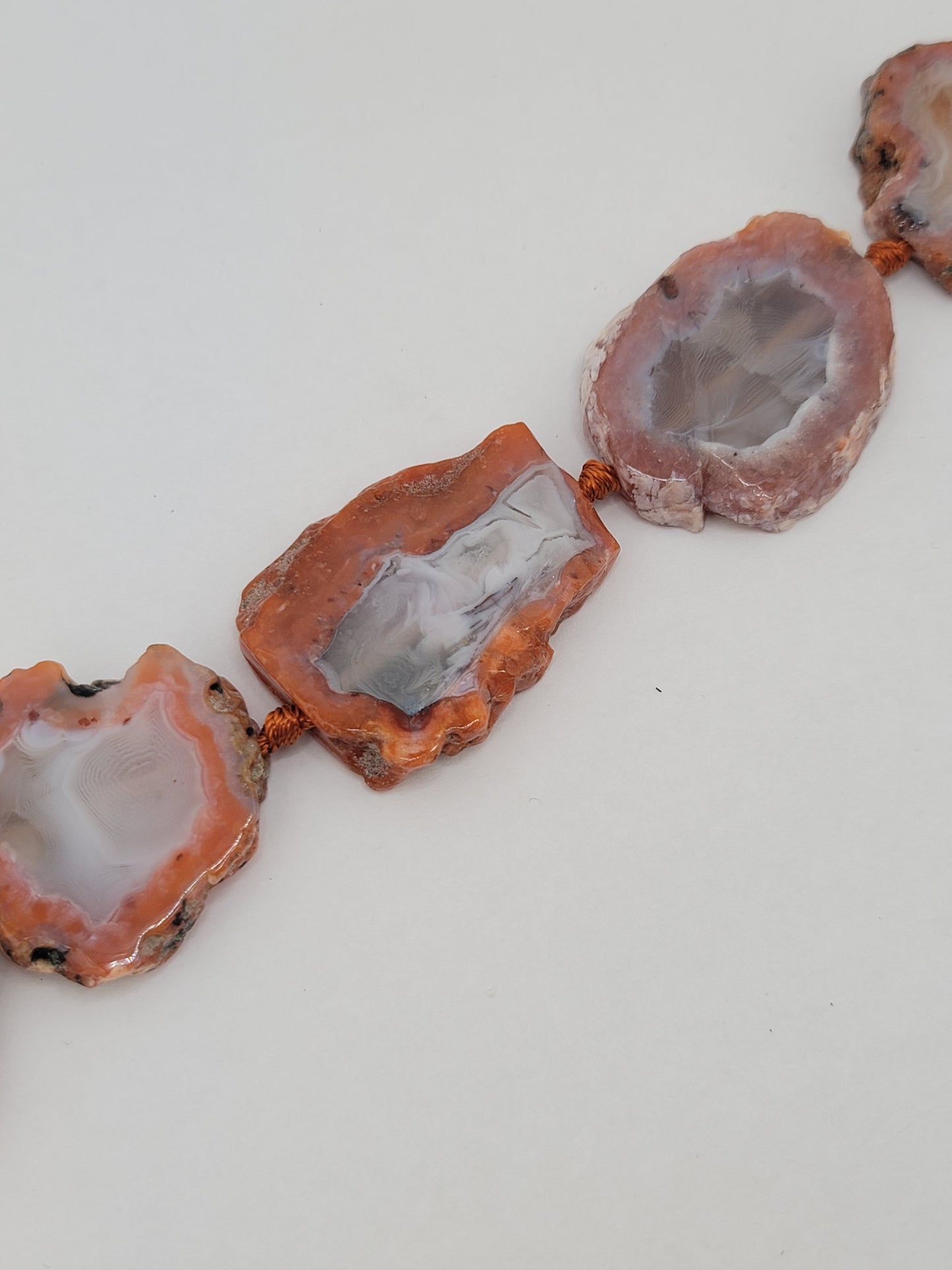 South Red Agate Slice Beads