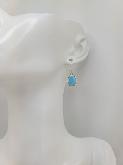 S.S. Square Larimar Drop Earrings