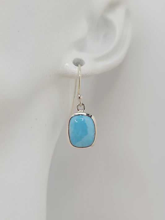 S.S. Square Larimar Drop Earrings