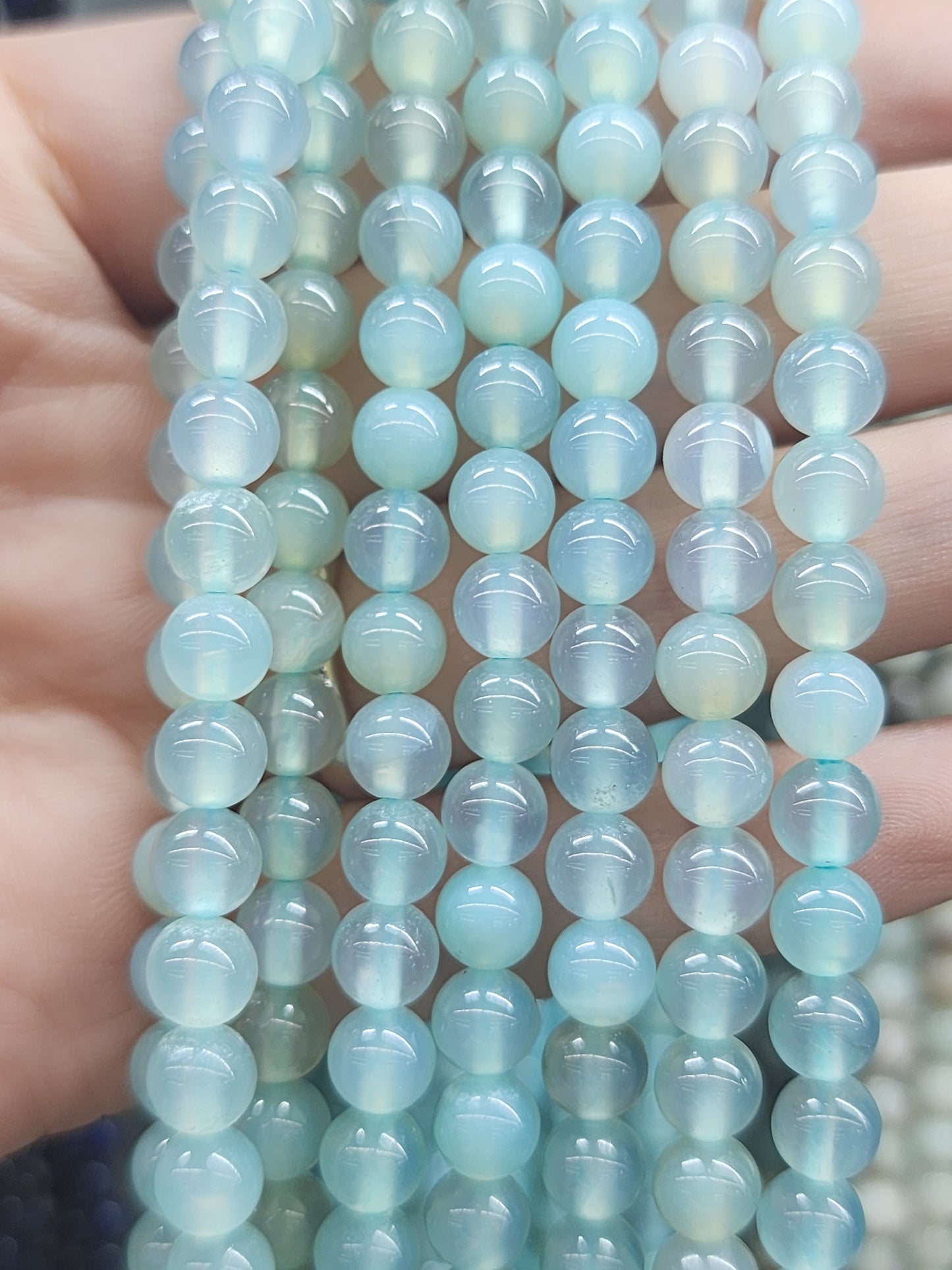 Light Blue Agate Beads