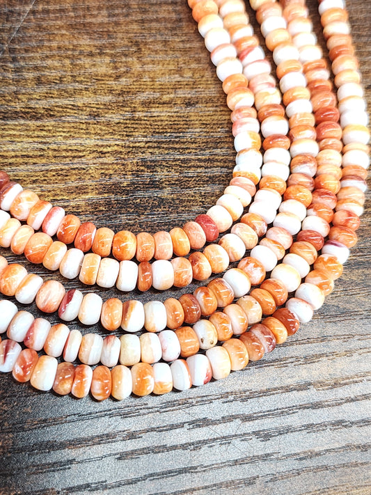 Oyster Shell Rondelle Beads