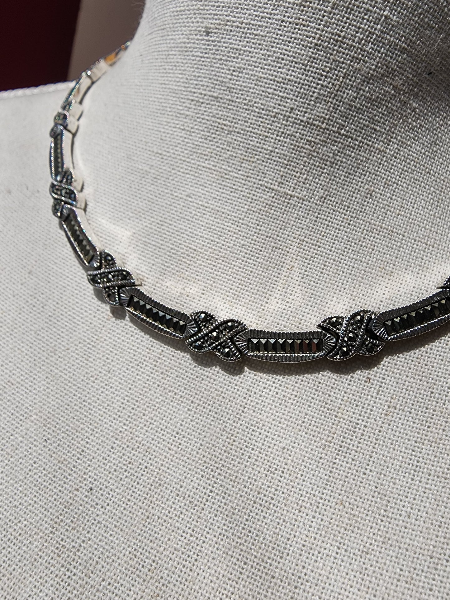 S.S. Marcasite "X" Necklace