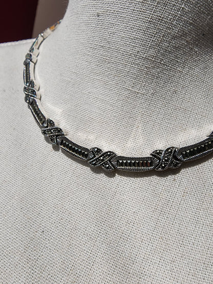 S.S. Marcasite "X" Necklace