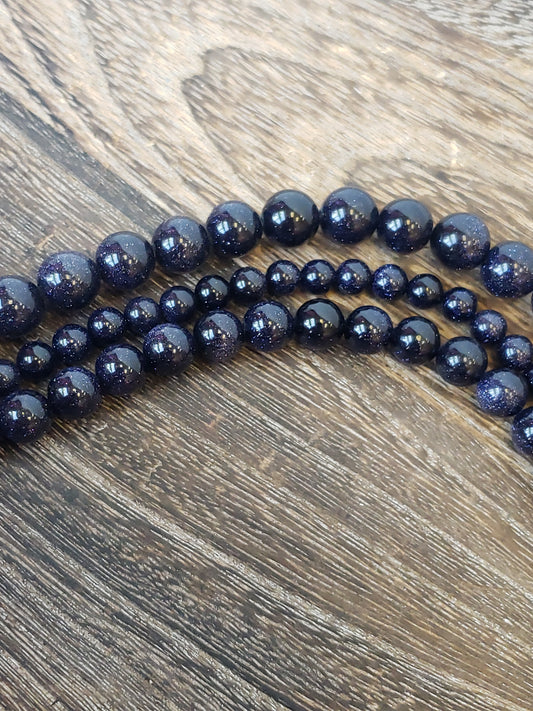 Blue Goldstone Beads