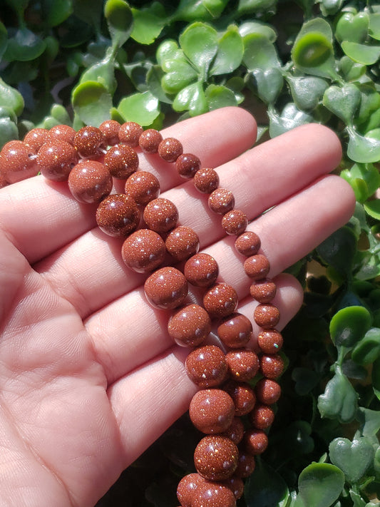 Brown Goldstone Beads