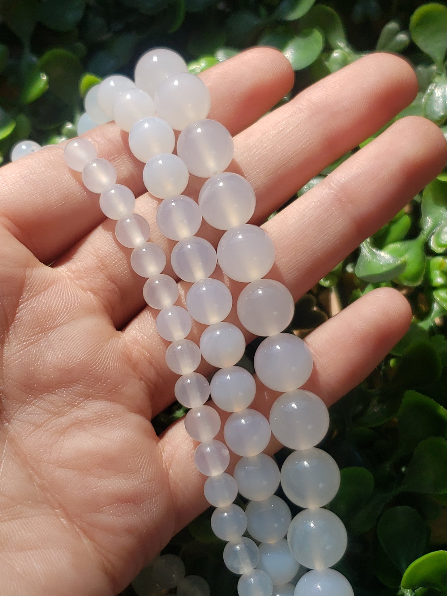 White Agate Beads