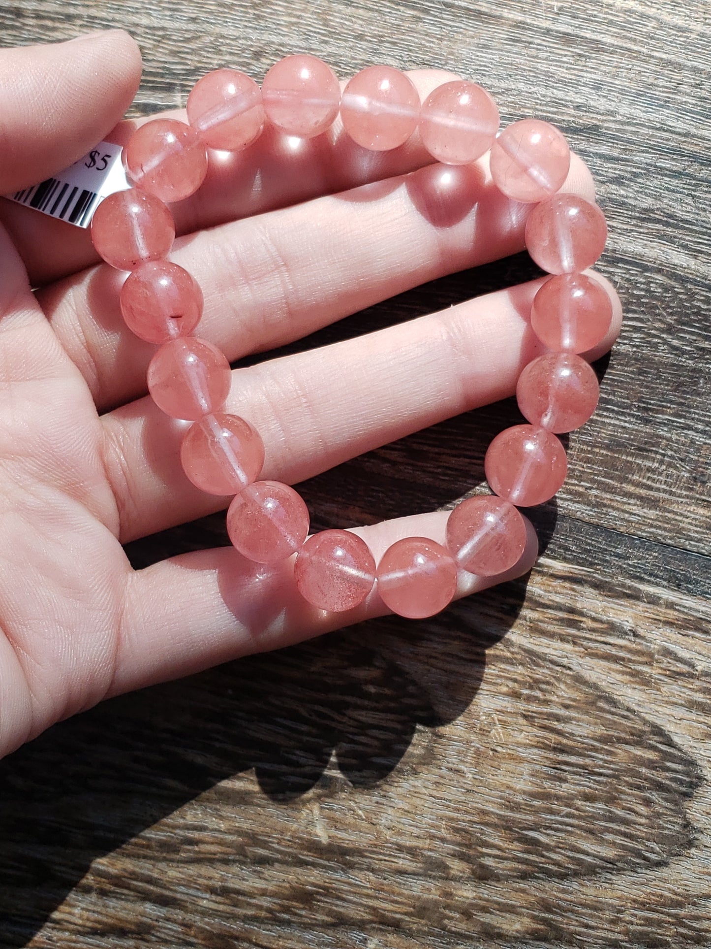 Cherry Quartz Stretch Bracelet