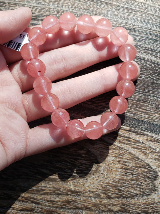 Cherry Quartz Stretch Bracelet