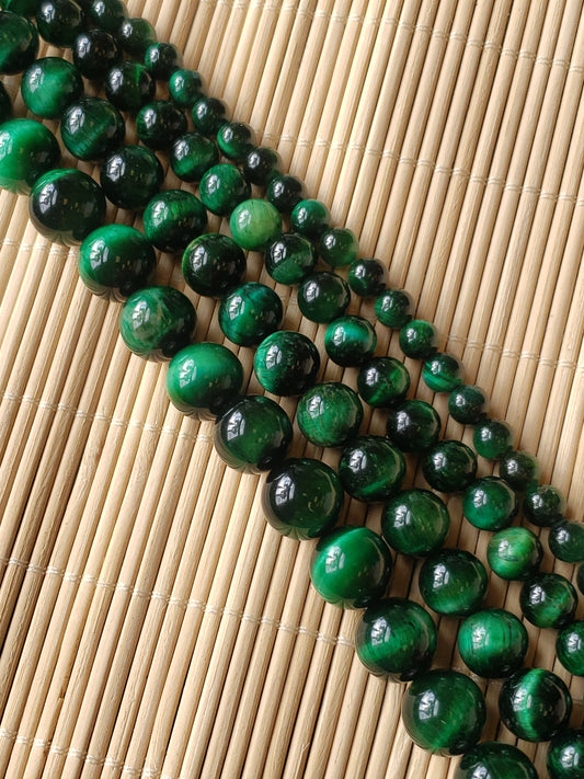 Green Tiger Eye Beads