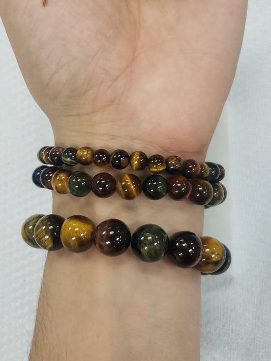 Multicolor Tiger Eye Stretch Bracelet