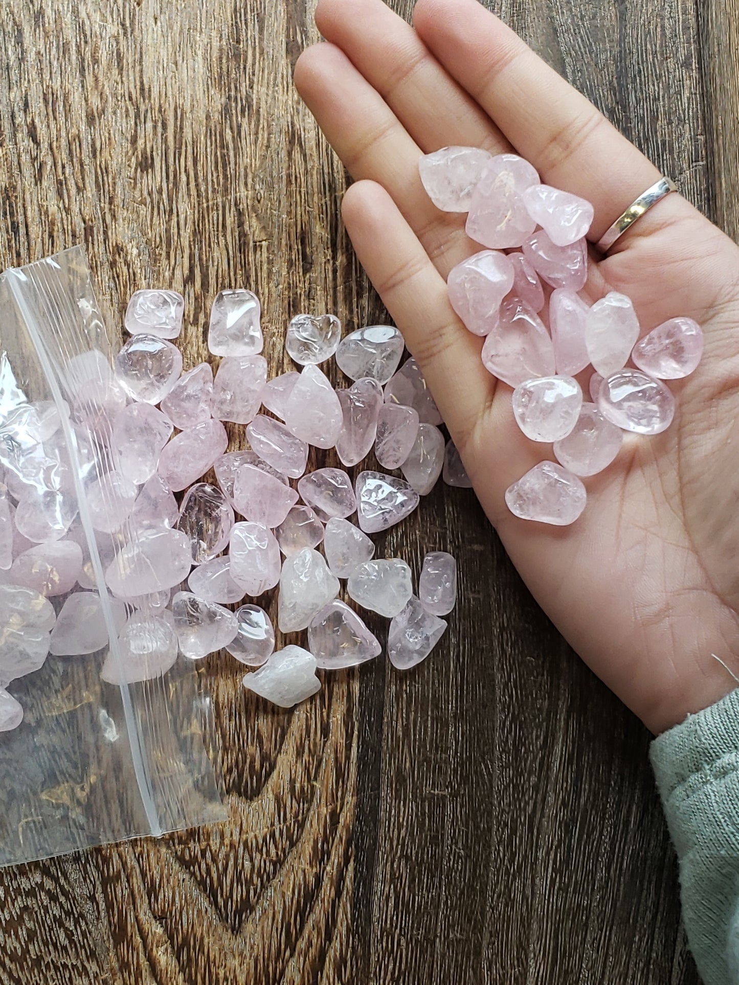 Rose Quartz Tumbled Chips (1lb)