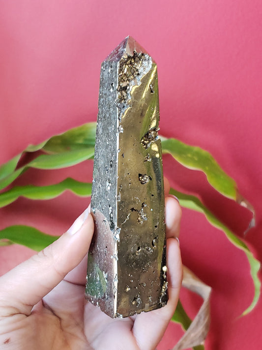 Pyrite tower available at wholesale and retail prices, only at our crystal shop in San Diego!