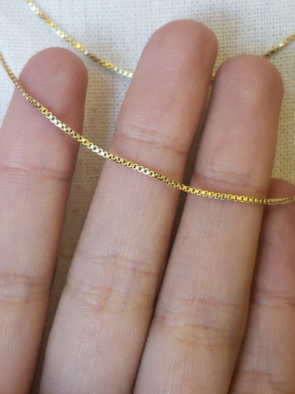 S.S. 14kt Gold Plated Box Chain