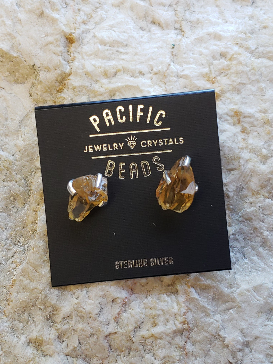 S.S. Raw Citrine Earrings