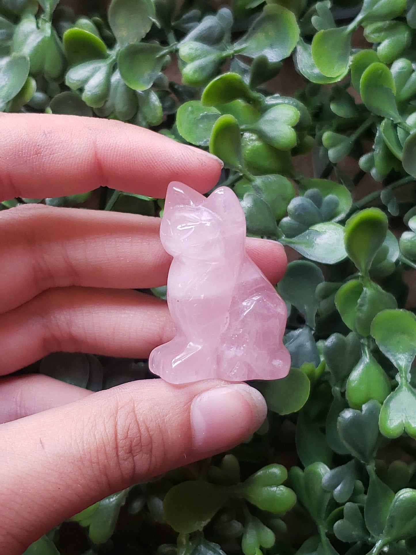 Rose Quartz Cat Figurines