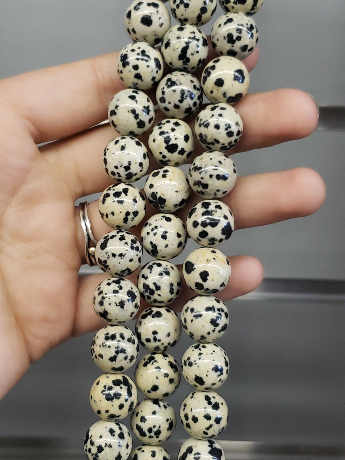 Dalmation Jasper Beads