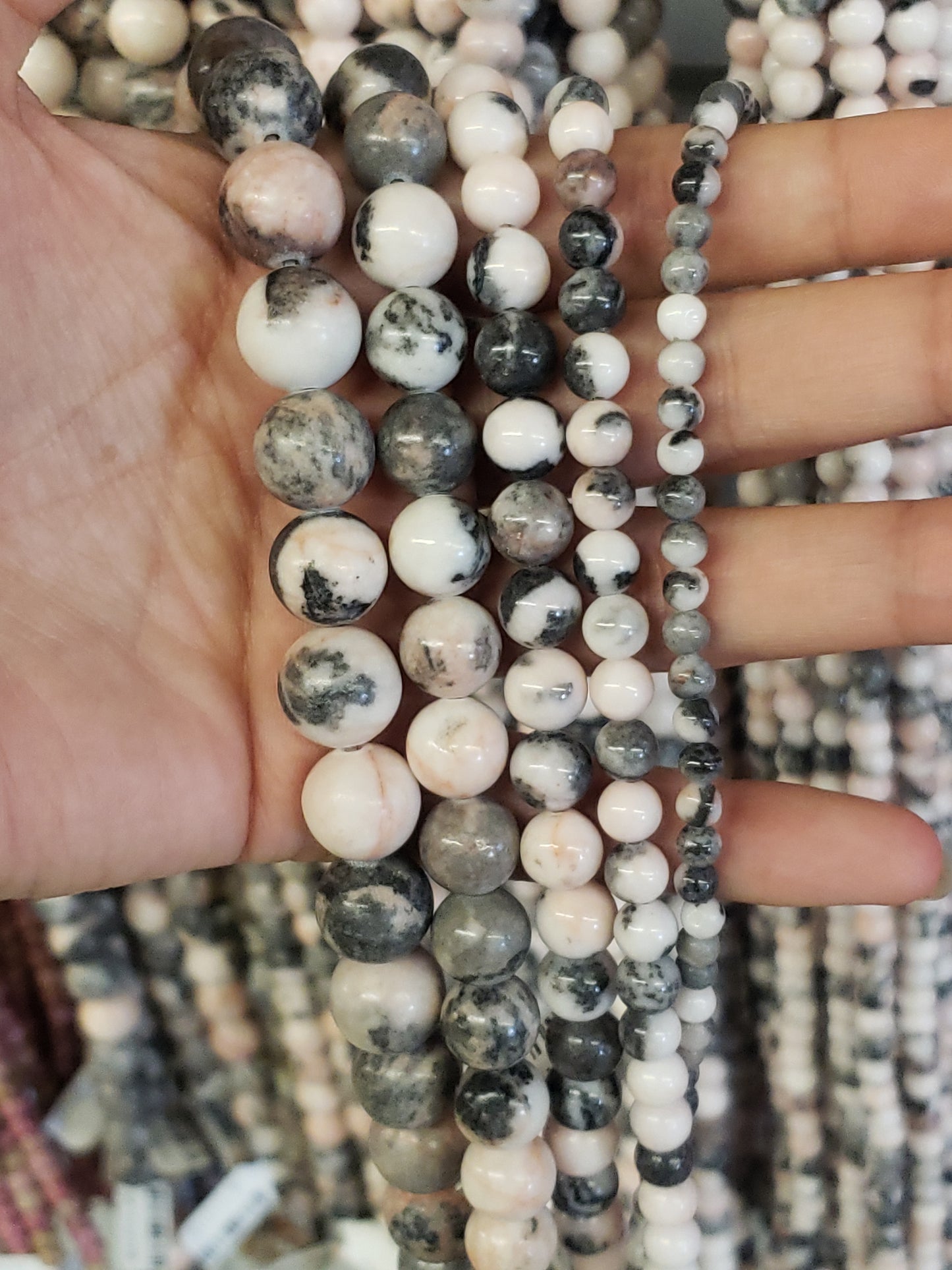 Pink Zebra Jasper Beads