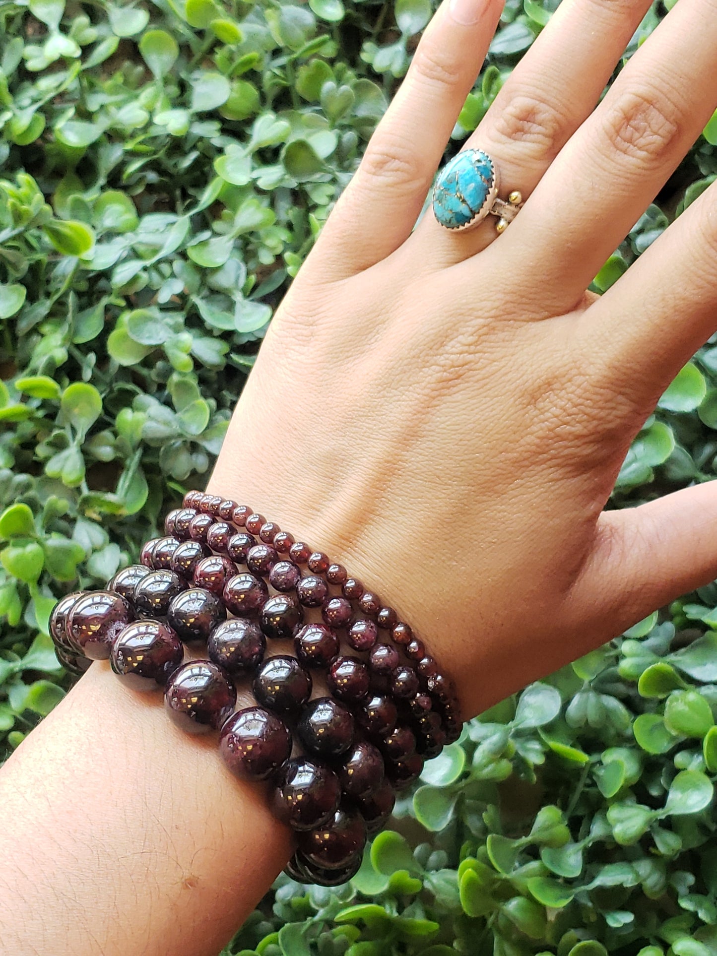 Garnet Stretch Bracelet