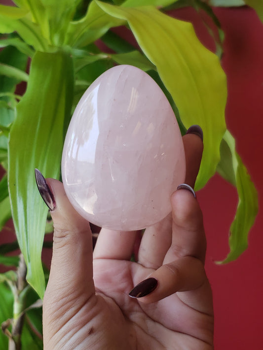 Rose quartz egg available at wholesale and retail prices, only at our crystal shop in San Diego!