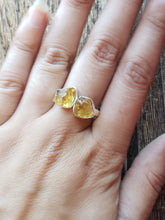 Load image into Gallery viewer, S.S. Adjustable Raw Citrine Rings
