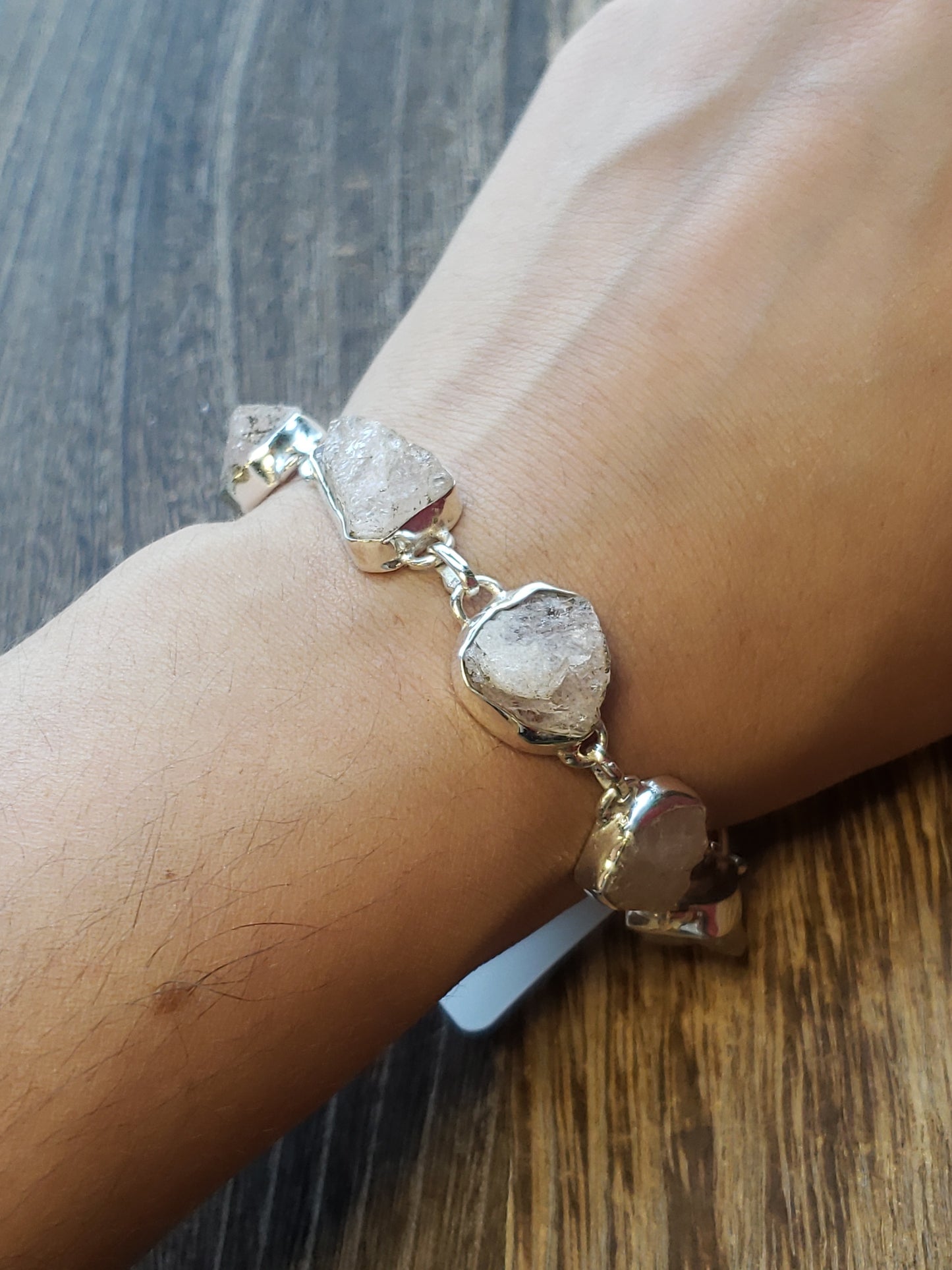 S.S. Raw Morganite Bracelets
