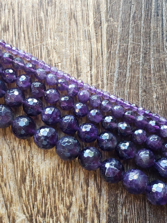 Faceted Amethyst Beads