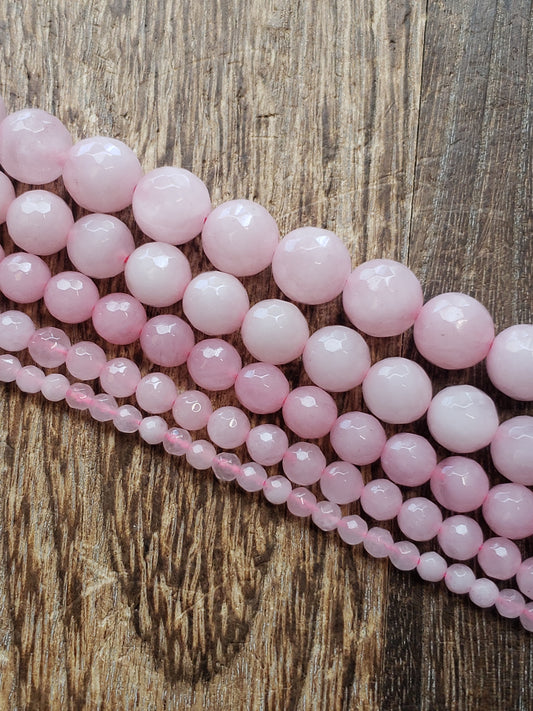 Faceted Rose Quartz Beads
