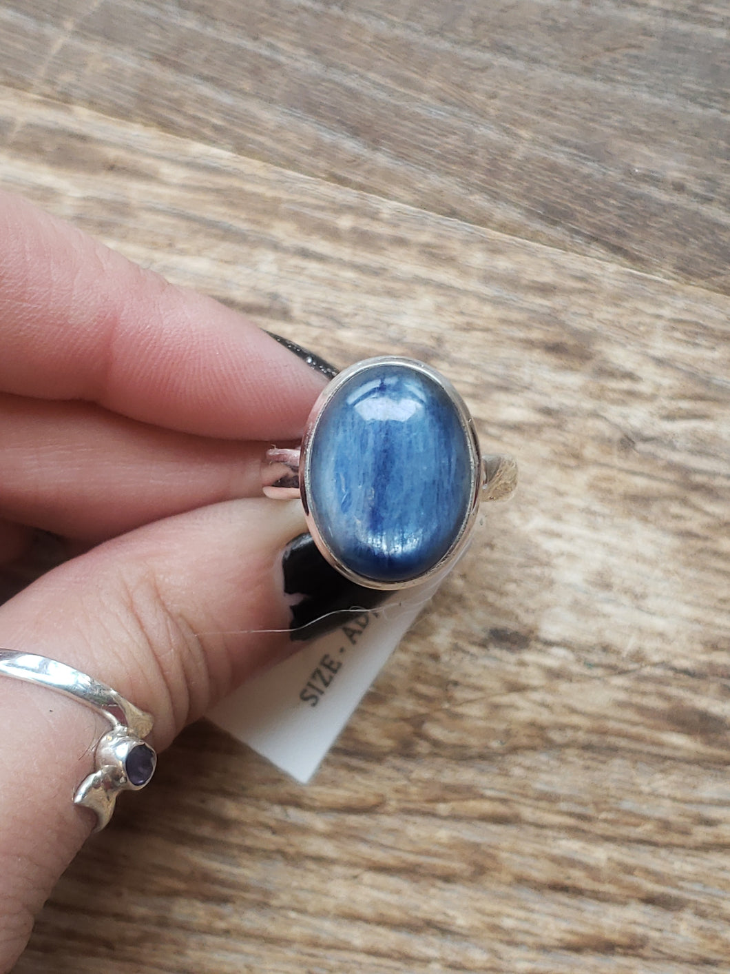 S.S. AAA Grade Kyanite  Adjustable Ring