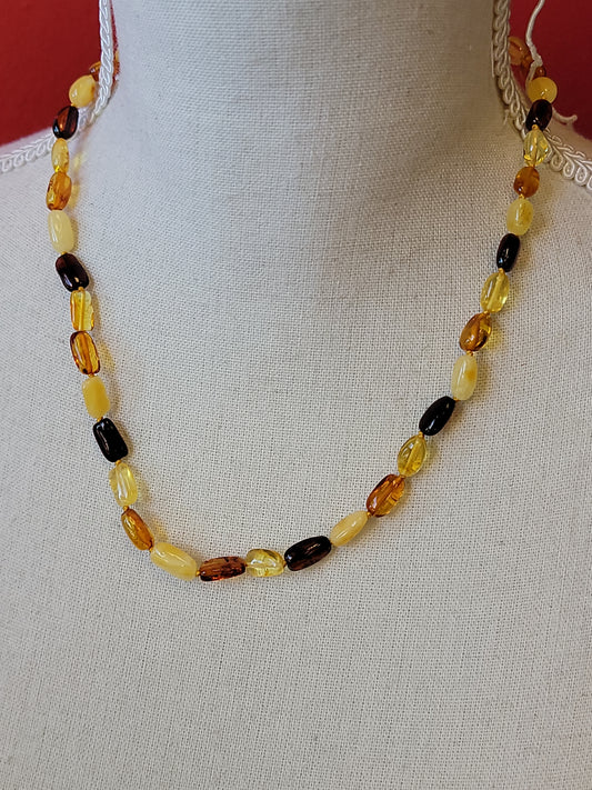 Multicolor Baltic Amber Necklace