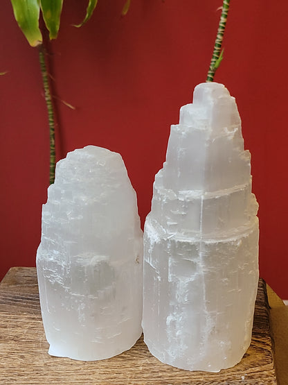 Selenite Tower Lamps