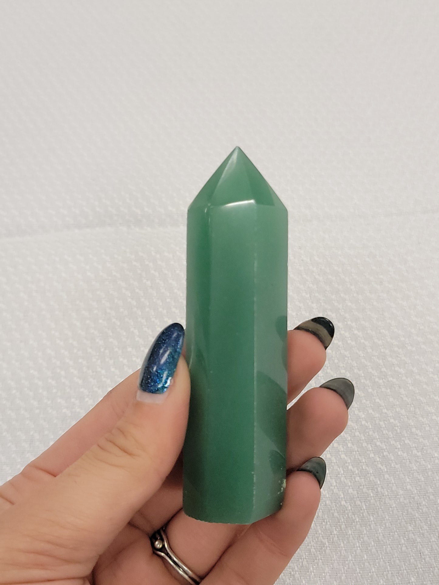 Green aventurine tower available at wholesale and retail prices, only at our crystal shop in San Diego!