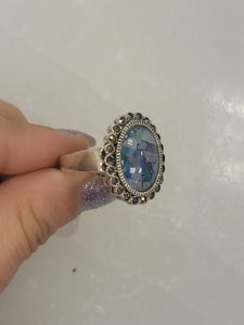 S.S. Australian Opal Mosaic Rings