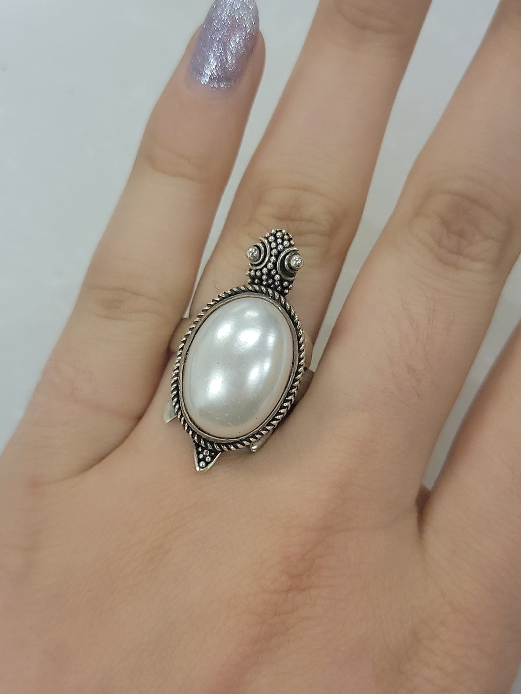 S.S. Mabe Pearl Turtle Rings