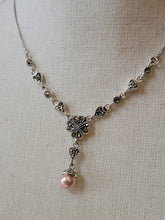 Load image into Gallery viewer, S.S. Marcasite and Pink Pearl Necklaces
