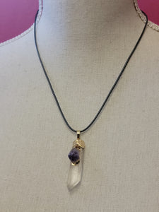 Clear Quartz and Amethyst Necklaces