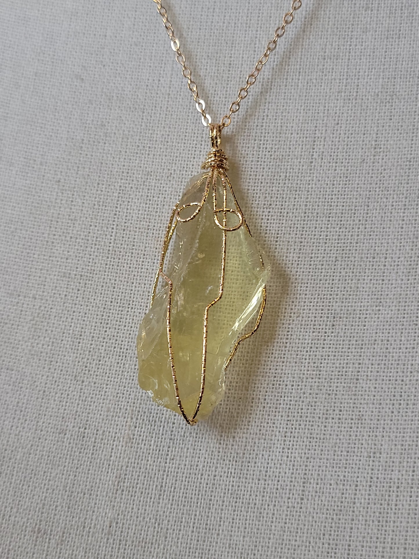 Wirewrapped Lemon Quartz Necklaces