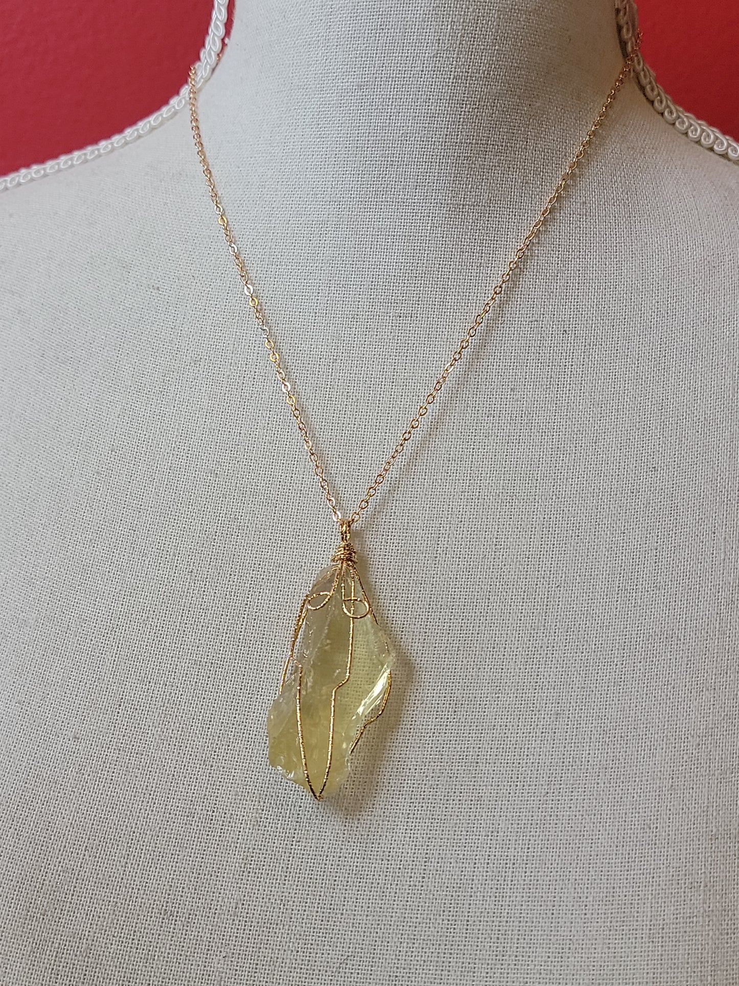 Wirewrapped Lemon Quartz Necklaces