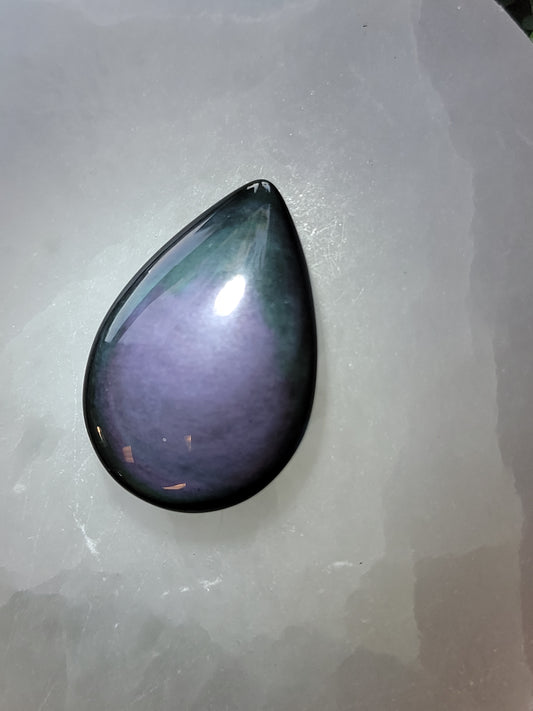 Rainbow Obsidian Teardrops