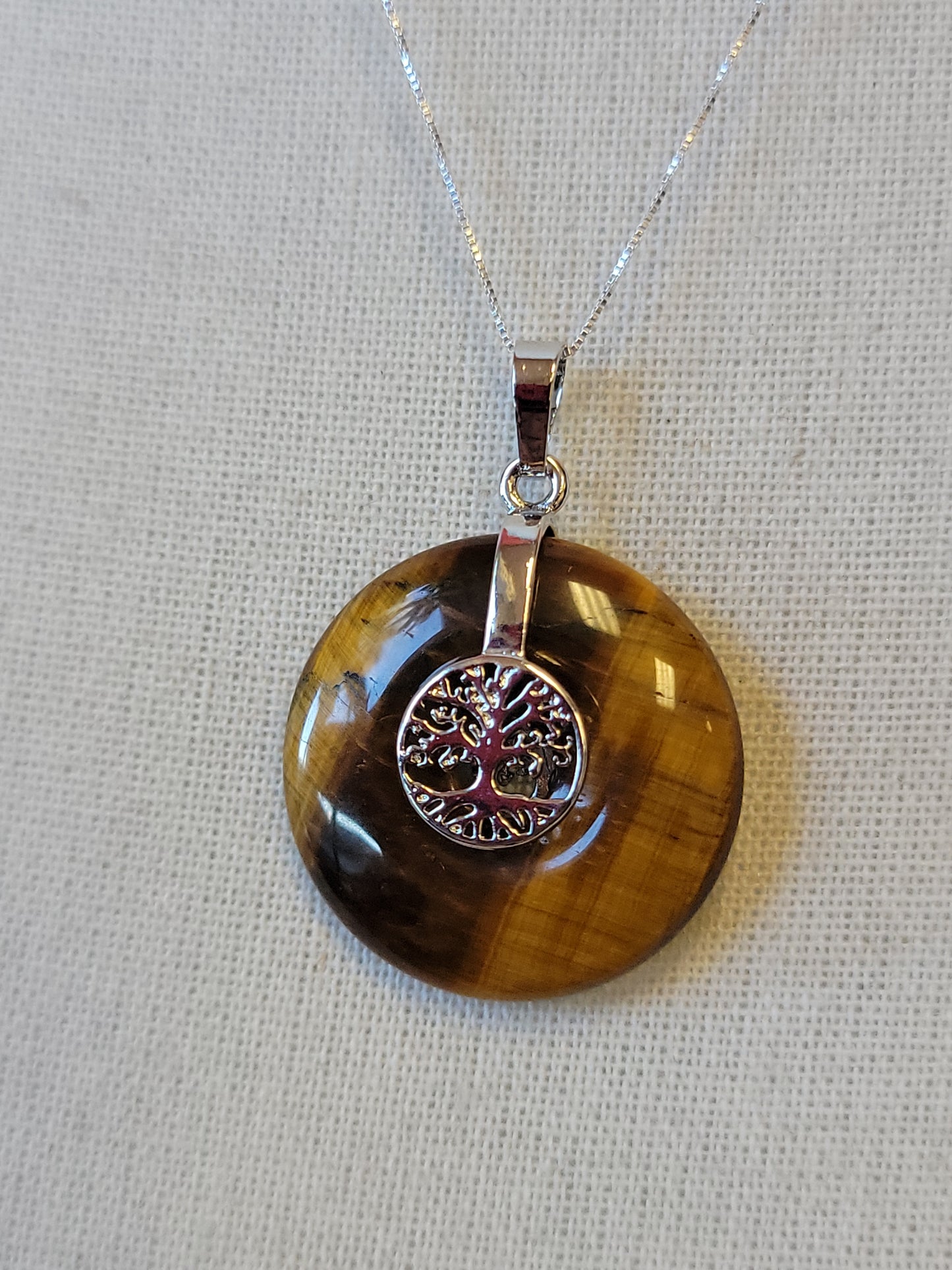 S.S. Tree of Life Tiger Eye Necklaces