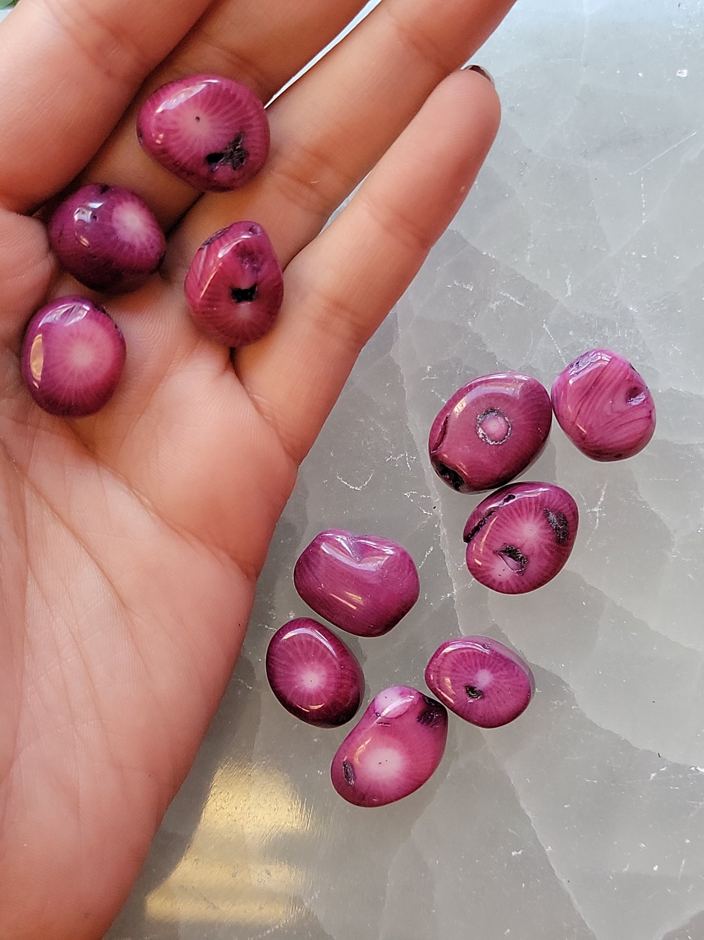 Purple Coral Bead Set