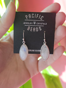 S.S. Rainbow Moonstone Marquise Earrings